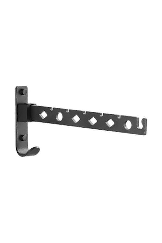 Ganzhoushop Şık Duvara Monte Çamaşır Kurutma Askısı - 30x13cm Siyah Çok Renkli