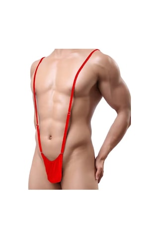 Tegangold Fantezi Lastikli Kırmızı Erkek String - Tanga Mh4615 Kırmızı