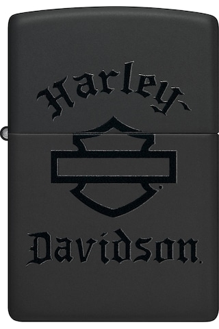 Zippo Harley Davidson Black Logo Dizayn Çakmak Siyah