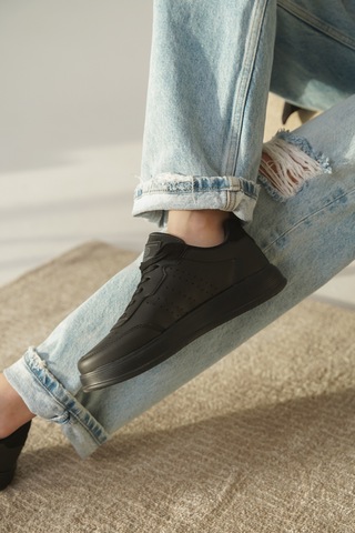 Daxtors D0158 Günlük Ortopedik Kadın Sneaker Spor Ayakkabı Siyah
