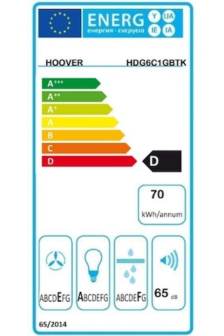 Hoover HDG6C1GBTK Davlumbaz Siyah