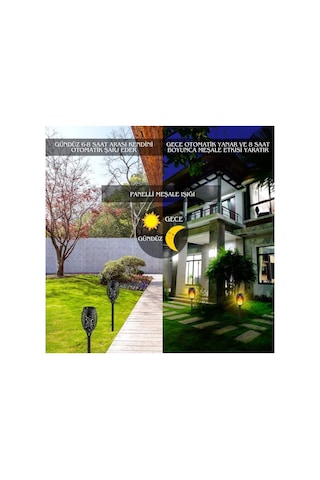 Solar Alev Efektli Bahçe Lambası - Pg1623