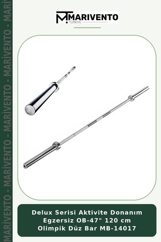 Delux Serisi Aktivite Donanım Egzersiz Ob-47" 120 Cm Olimpik Düz Bar Mb-14017