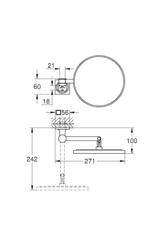 Grohe Allure Makyaj Ve Tıraş Aynası 40967001 Gümüş