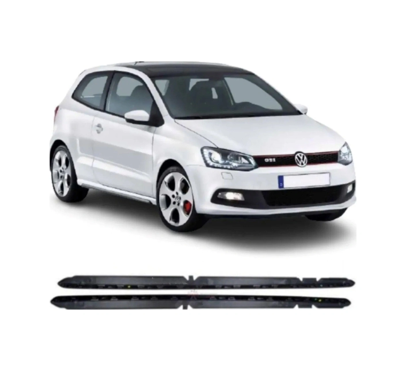 Vw Polo 2009-2017 Gti Yan Marşpiyel, Boyasız, Abs Plastik, Sağ Sol Takım