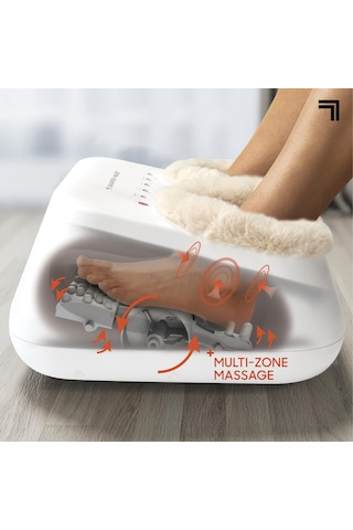 Daha Keskin Görüntü Shiatsu Relax Luxe Ayak Masajı - Topuklar, Kemerler Ve Toplar İçin Çok Bölgeli Kompresyon Terapisi, 3 Mod, Yoğunluk Seviyeleri Ve Zamanlayıcı Ayarları, Ultra Yumuşak Dolgulu Ayak Masajı