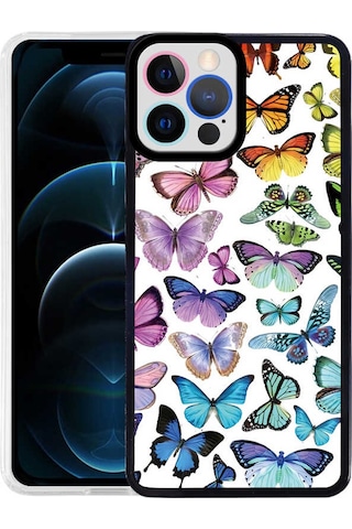 Apple Uyumlu iPhone 12 Pro Uyumlu Zore M-fit Desenli Kılıf-butterfly No3 Butterfly No3 -