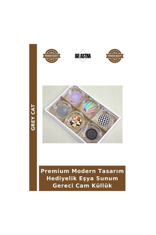 Premium Modern Tasarım Hediyelik Eşya Sunum Gereci Cam Küllük