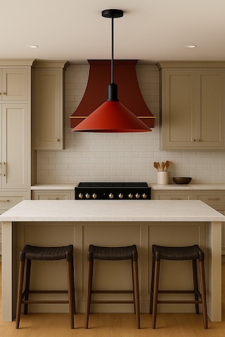 Noirrouge Pendant Sarkıt Lamba-avize - Modern Endüstriyel Mufak Hol Cafe Salon Avize Kırmızı