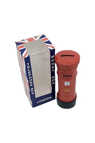 Londra Retro Metal Posta Kutusu Kumbara 15 Cm