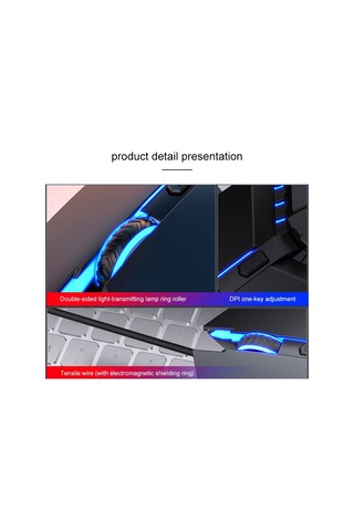 Yındıao 6 Tuşlu Oyun Ofisi Usb Mekanik Kablolu Fare Siyah Diğer