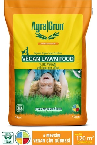 Vegan Bitkisel Menşeli Çim Gübresi / Doğal Çim Coşturan Gübre 6 K