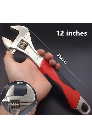 Kurbağacık Anahtar  No 12 - 300 Mm Çak Amaçlı Anahtar İngiliz Ana