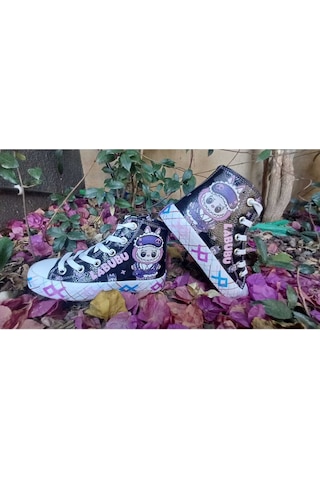 Scarpe Magiche Labubu Sneaker Kız Çocuk Ayakkabı 31-35 Numara Arası Işıksızdır Siyah
