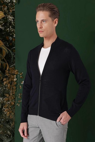 Efor Tr 860 Slim Fit Lacivert Klasik Triko Lacivert