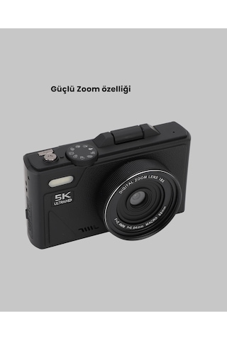 75mp 5k Video Destekli Dijital Kamera 18x Zoom Çok Eksenli Stabilizasyon