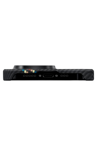 Apple Uyumlu iPhone 15 Pro Max Telefon Kılıfı Magsafe 600d Aramid Fiber Pitaka Orchestra Rhapsody Siyah