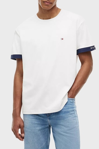 Tommy Hilfiger Pamuklu Regular Fit Bisiklet Yaka T Shirt Erkek T Shirt Mw0mw43203 Ybr Beyaz