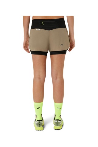 Asics Fujıtraıl 2-n-1 Short Kadın Kahverengi Şort 2012c719-200 Kahverengi