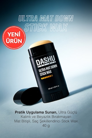 Pratik, Ultra Güçlü Kalıntı Bırakmayan Mat Stick Wax Dashu For Men Premium Ultra Mat Down Stick Wax