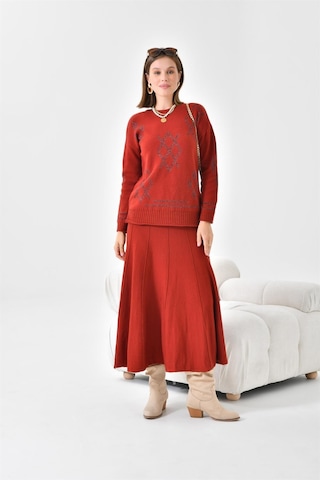 Ftz Women Kadın Etekli Takım Kiremit 20559-kiremit Kiremit