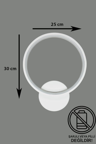 Aura Beyaz Renk Gün Işığı Ledli Hol - Banyo - Mutfak Duvar Aplik Beyaz