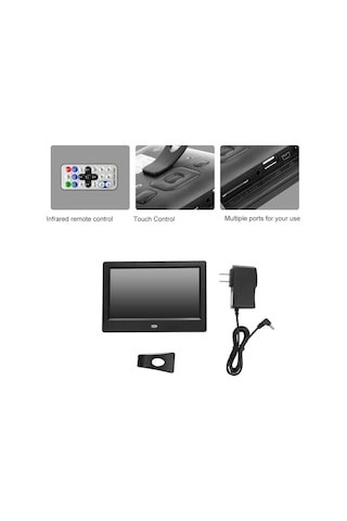 17,8 Cm 7 İnç Dijital Fotoğraf Çerçevesi, Tutucu Setli, Led Ekran, Hd Fotoğraf Çerçevesi Desteği, Çalar Saat