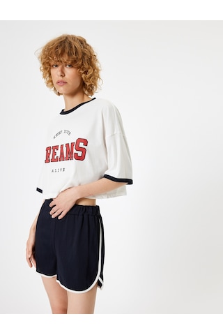 Koton Şortlu Pijama Takımı Pamuklu Lacivert 4slk40157mk Lacivert