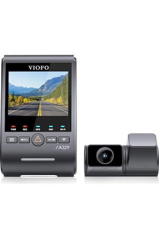 Viofo A329s 2 Kameralı Ön Ve Arka 4k 60fps+2k Wi-fi 6 Hdr Sony Starvıs 2 Sensör Gps'li Ssd Destekli Araç Kamerası