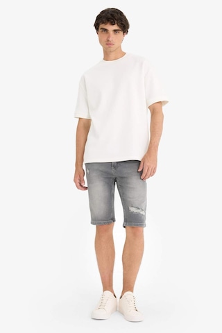 Defacto Slim Fit Dar Kesim Jean Bermuda Şort F4692ax25smnm18 Gri
