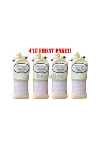 Himalaya Kaya Tuzu 4 Kg. Beyaz Granül Tane, Öğütülmemiş 1kgx4adet Iri Kaya Tuzu Himalayan Salt