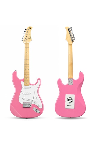 Fourtune Atlas Eg-1000pk Maple Klavye Strat Kasa Sss Pembe Elektro Gitar Seti