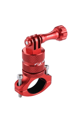 Yifomall Puluz Aluminyum 360 Derece Döner Bisiklet Kamera Tutucu Gopro Hero 11/10/9/sjcam/akaso Uyumlu Somunlu Montaj Aparatı Kırmızı