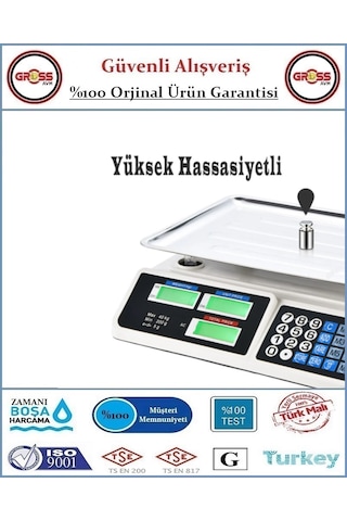 Bozyel Elektronik Şarjlı Terazi 40 Kg