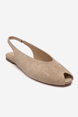 Luvishoes Serına Bej Süet Kadın Sandalet