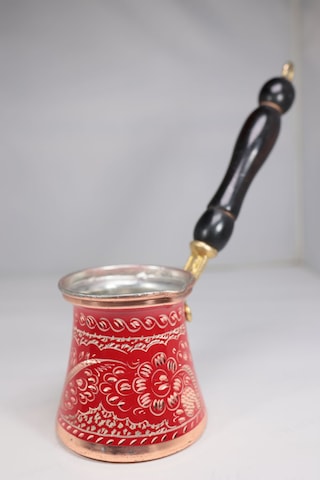 Bakır Özel Çini İşlemeli Cezve