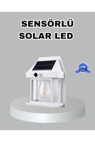 Üç Modlu Güneş Enerjili Duvar Lambası 1800mah Bataryalı Hareket Sensörlü
