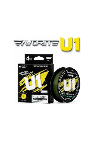 Favorıte U1 Pe X4 150m 0.121mm Koyu Yeşil Aji Lrf İp Misina - Standart