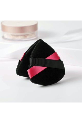 Melien Pamuk Yıkanabilir Kadife Puf Makyaj Süngeri Siyah