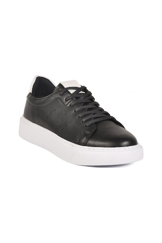 Siyah Beyaz Bağcıklı Hafif Erkek Sneaker 136 M Siyah-beyaz