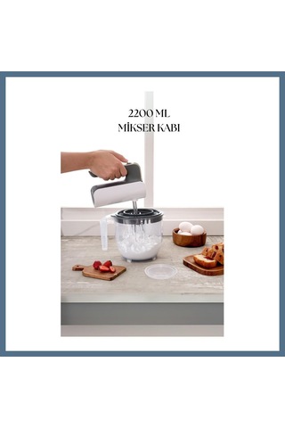 Buradabulabilirsin 2200 Ml Mikser Kabı Füme & Ölçü Kabı & Saklama Kabı-dny0025 Bbz