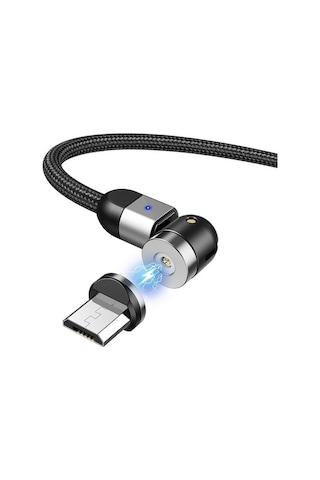 3 In 1 Şarj Kablosu Manyetik Led Işıklı Hızlı Şarj 3A Usb-C