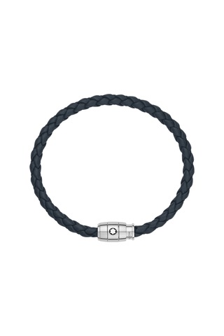 Montblanc Küçük Soft Mavi Deri Bileklik 136012 Mavi