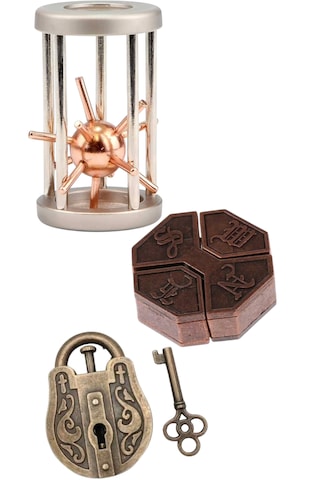 3 Adet Metal Puzzle