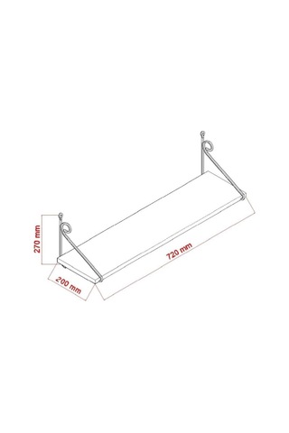 Decormet Seramoni Raf Seti 1 Raflı 200 720 Beyaz Beyaz