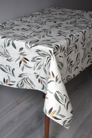 Elyaf Silinebilir Pvc Muşamba Masa Örtüsü 1258-1 Parlakyaprk Yeşil