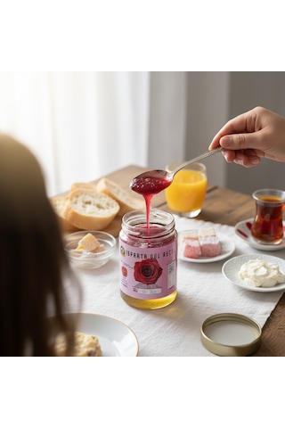 400 Gr %65 Meyveli Doğal Isparta Gül Reçeli