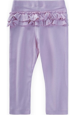 Cigit Arkası Fırfırlı Fitilli Tayt 0-3 Yaş Lila Lila