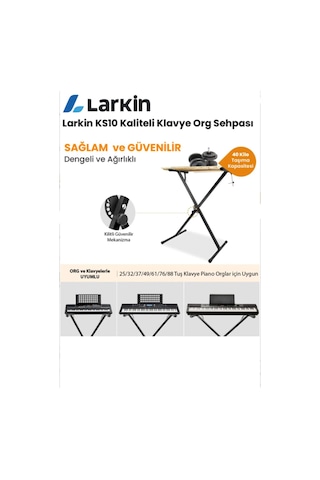 Larkin Ks10 Üst Kalite 7 Kademeli Klavye Org Sehpası Sabitleme Kayışlı