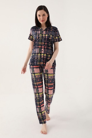 Arnetta Arnetta Lacivert Kadın Gömlek Pijama